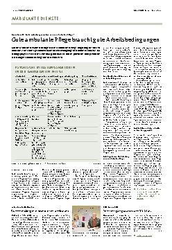 Vorschauseite 1: Gute ambulante Pflege braucht gute Arbeitsbedingungen.