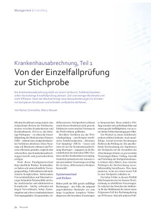 Vorschauseite 1: Krankenhausabrechnung, Teil 1 Von der Einzelfallprüfung zur Stichprobe