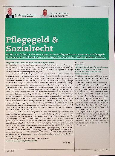 Vorschauseite 1: Neuregelung des Pflegerechts in der Steiermark