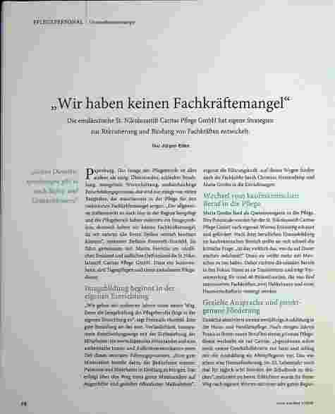 Vorschauseite 1: „Wir haben keinen Fachkräftemangel."