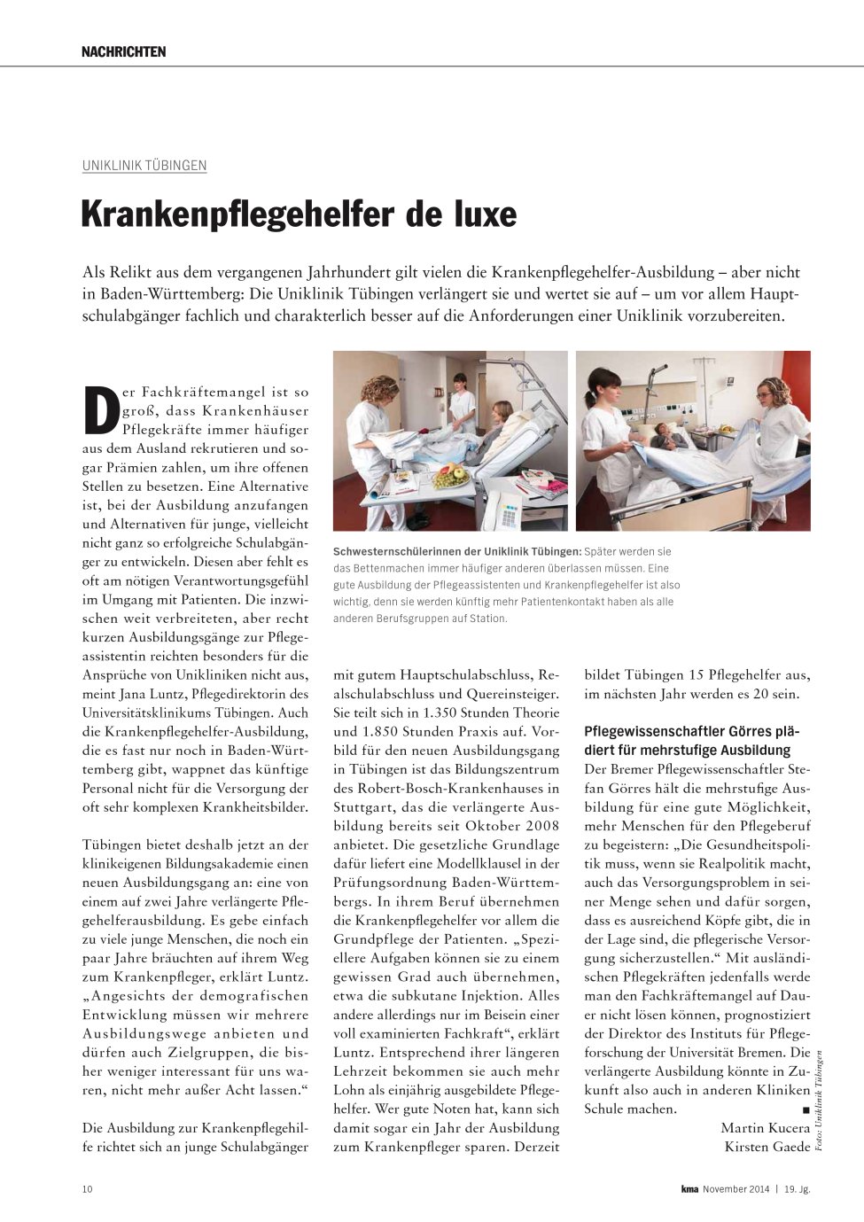 Vorschauseite 1: Krankenpflegehelfer de luxe