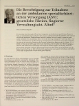 Vorschauseite 1: Die Berechtigung zur Teilnahme an der ambulanten spezialfachärztlichen Versorgung (ASV): gesetzliche Fiktion, fingierter E 9h Verwaltungsakt, Aliud?