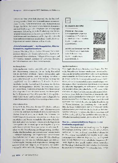 Vorschauseite 2: Innovative Projekte, „Trio Informationale“ und ePA Seminare und Workshops beim 50. Wissenschaftlichen Kongress der ADKA