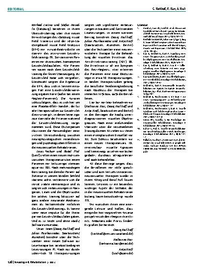Vorschauseite 2: Neurovisuelle Neurorehabilitation – Neue Therapieoptionen zur Verbesserung der Versorgung