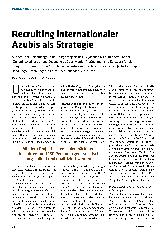 Vorschauseite 1: Recruiting internationaler Azubis als Strategie