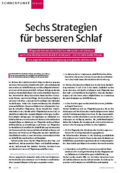 Vorschauseite 1: Sechs Strategien für besseren Schlaf