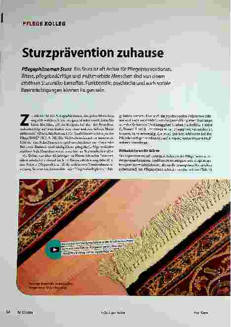 Vorschauseite 1: Sturzprävention zu Hause