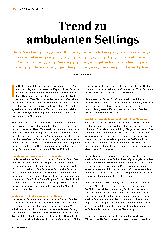 Vorschauseite 1: Trend zu ambulanten Settings