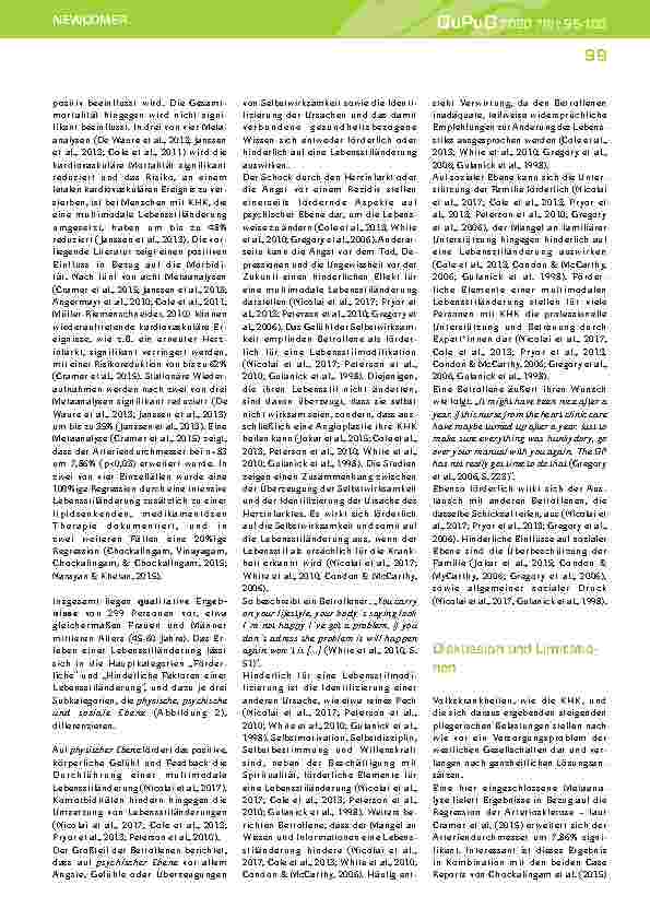 Vorschauseite 5: Ganzheitlichkeit bei Herzkrankheit: Effektivität und Erleben einer Lebensstiländerung bei Menschen mit Koronarer Herzkrankheit – ein integrativer Literaturreview