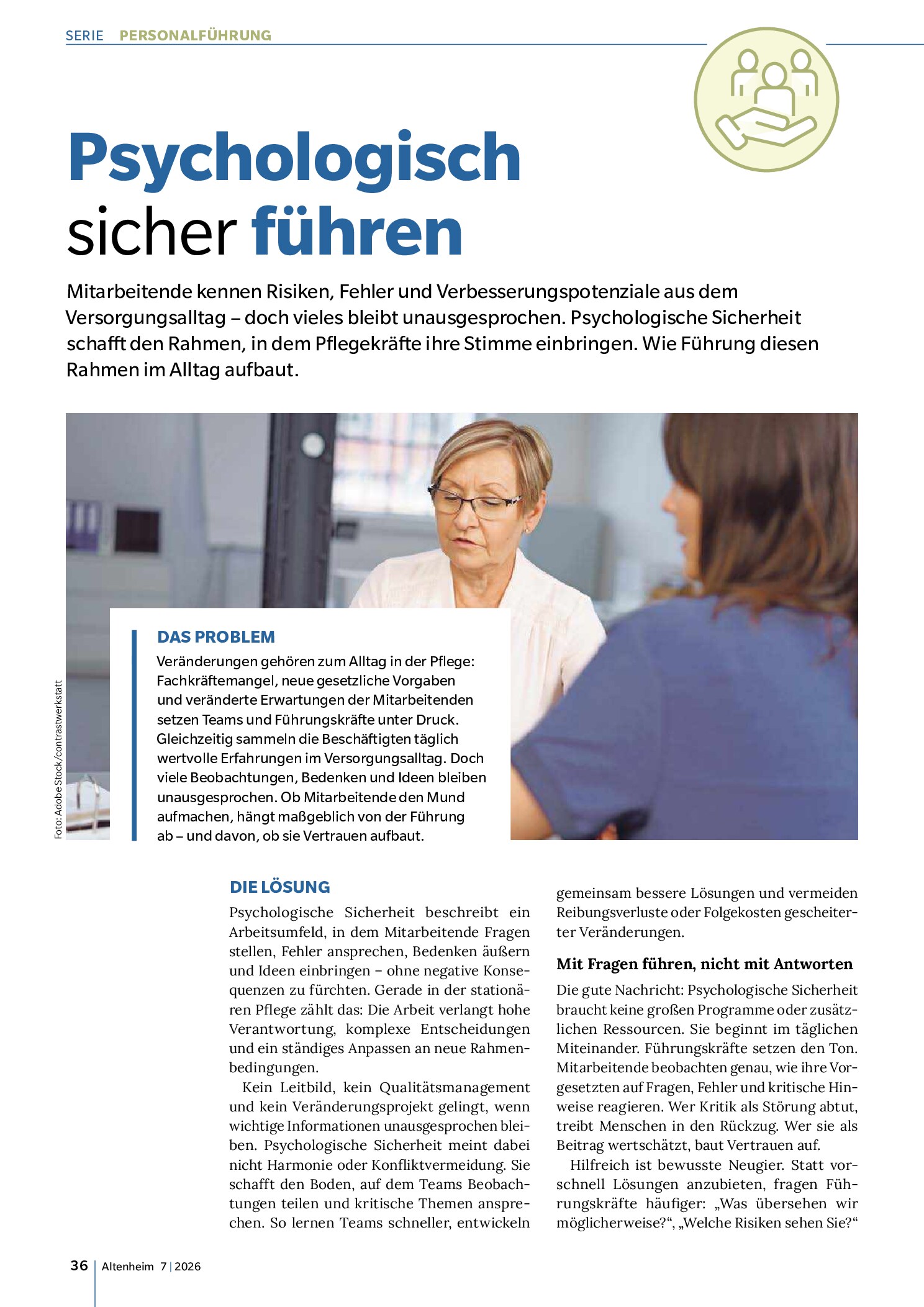 Vorschauseite 1: Psychologisch sicher führen