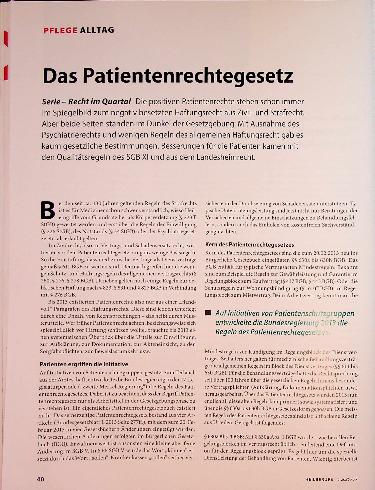 Vorschauseite 1: Das Patientenrechtegesetz
