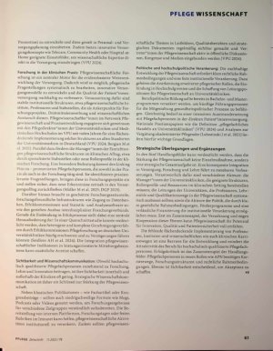 Vorschauseite 3: Pflegewissenschaft in der Universitätsmedizin