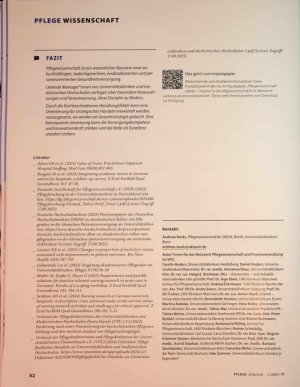 Vorschauseite 4: Pflegewissenschaft in der Universitätsmedizin