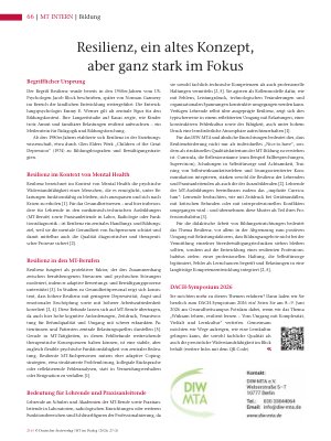 Vorschauseite 1: Resilienz, ein altes Konzept, aber ganz stark im Fokus