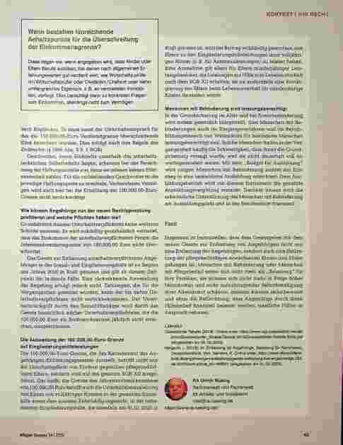 Vorschauseite 4: Erleichterung für Pflegebedürftige und Angehörige. Das Gesetz zur Entlastung unterhaltsverpflichteter Angehöriger in der Sozialund Eingliederungshilfe.