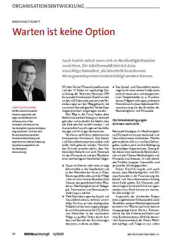 Vorschauseite 1: Warten ist keine Option.