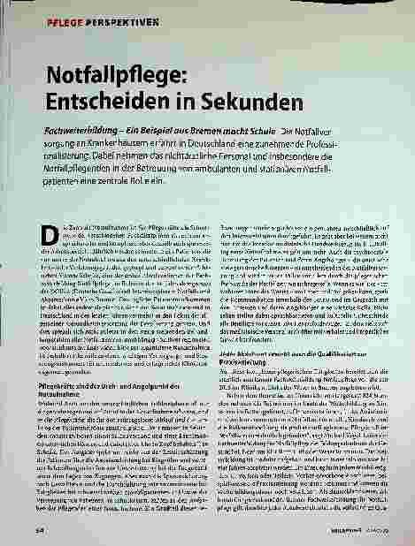 Vorschauseite 1: Notfallpflege: Entscheiden in Sekunden