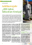 Vorschauseite 1: Jubiläumsjahr „200 Jahre Sebastian Kneipp“
