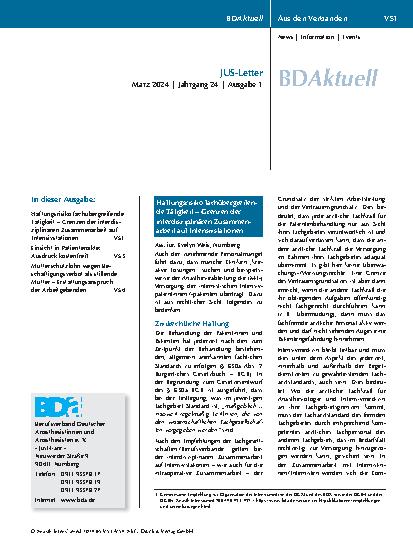 Vorschauseite 1: Aus den Verbänden