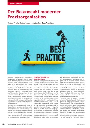 Vorschauseite 1: Der Balanceakt moderner Praxisorganisation