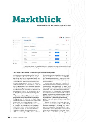 Vorschauseite 1: MarktblickInnovationen für die professionelle Pflege