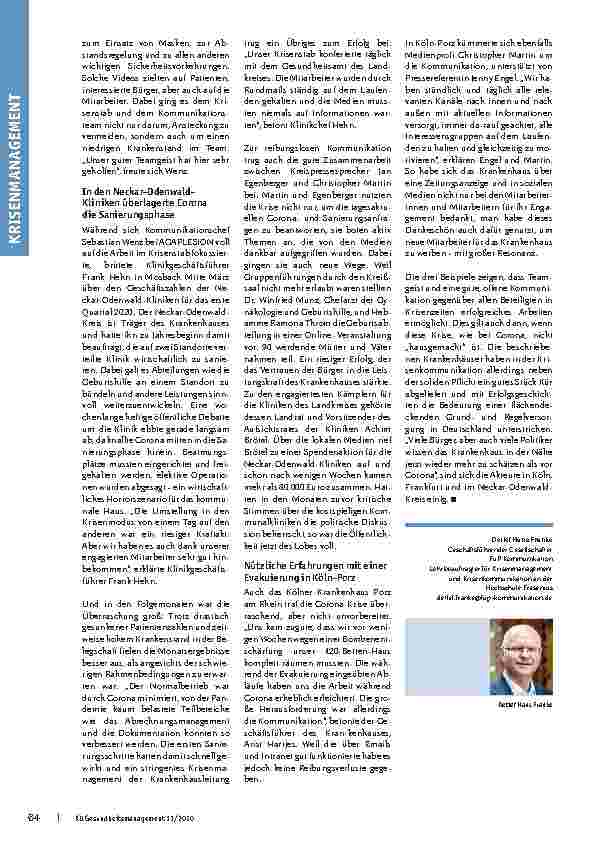 Vorschauseite 3: Souveränität in Krisen erhalten „Die Kommunikation war unsere zentrale Herausforderung“