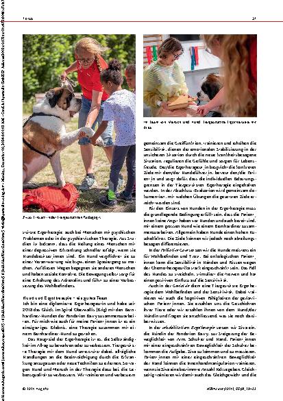 Vorschauseite 3: Das Leben kann ein Tanz sein im Einsatz mit einer Sozialhündin der Fondation Barry.