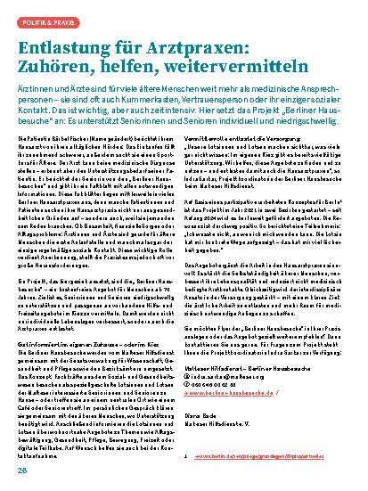 Vorschauseite 1: Entlastung für Arztpraxen: Zuhören, helfen, weitervermitteln