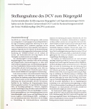 Vorschauseite 1: Stellungnahme des DCV zum Bürgergeld