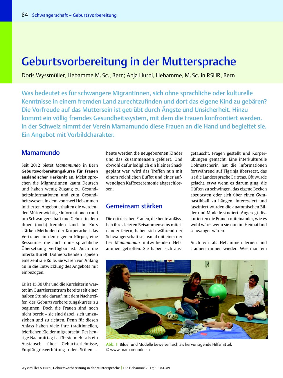 Vorschauseite 1: Geburtsvorbereitung in der Muttersprache