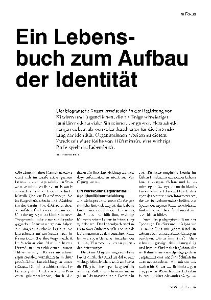 Vorschauseite 1: Ein Lebensbuch zum Aufbau der Identität