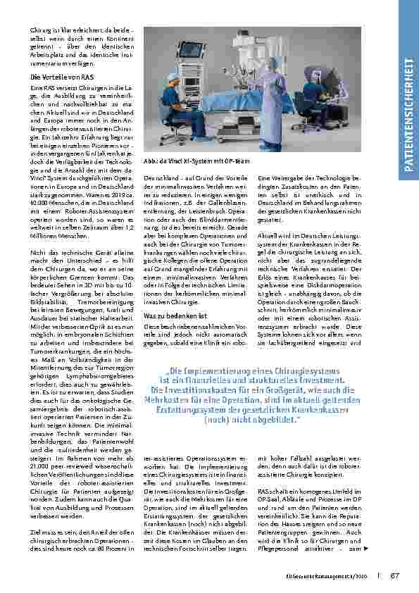 Vorschauseite 2: Standardisierung und digitale Transparenz im OP: Qualitätsverbesserung durch roboterassistierte Chirurgie