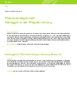 Vorschauseite 1: Phänomenologie nach Heidegger in der Pflegeforschung
