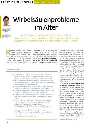 Vorschauseite 1: Wirbelsäulenprobleme im Alter