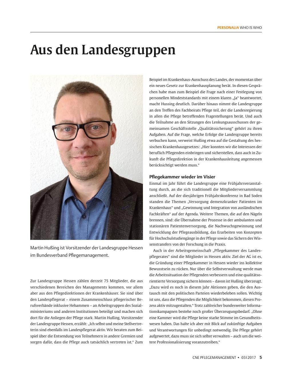Vorschauseite 1: Aus den Landesgruppen
