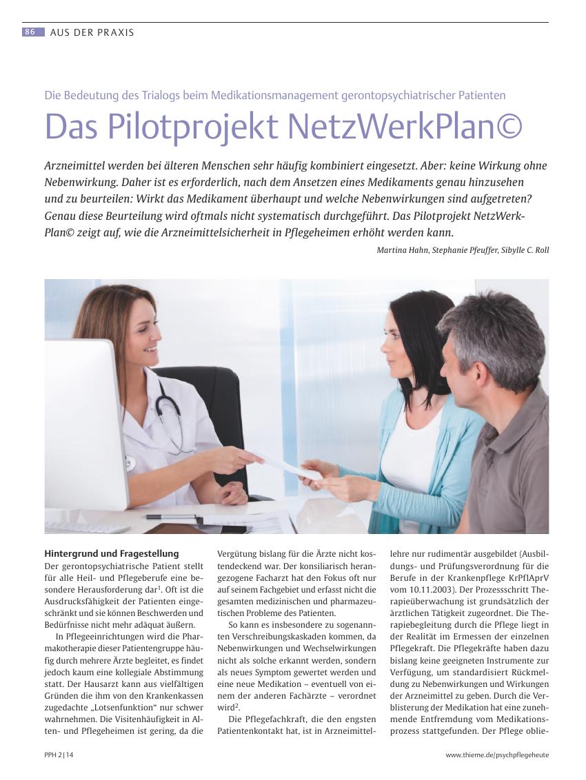 Vorschauseite 1: Das Pilotprojekt NetzWerkPlan©