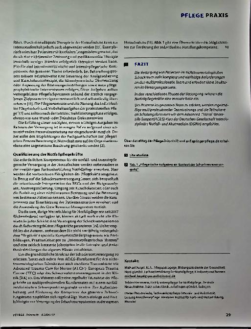 Vorschauseite 4: Die Rolle der Notfallpflege im Schockraum