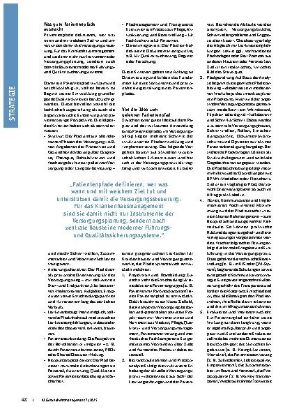 Vorschauseite 2: Patientenpfade als Managementinstrument im Krankenhaus