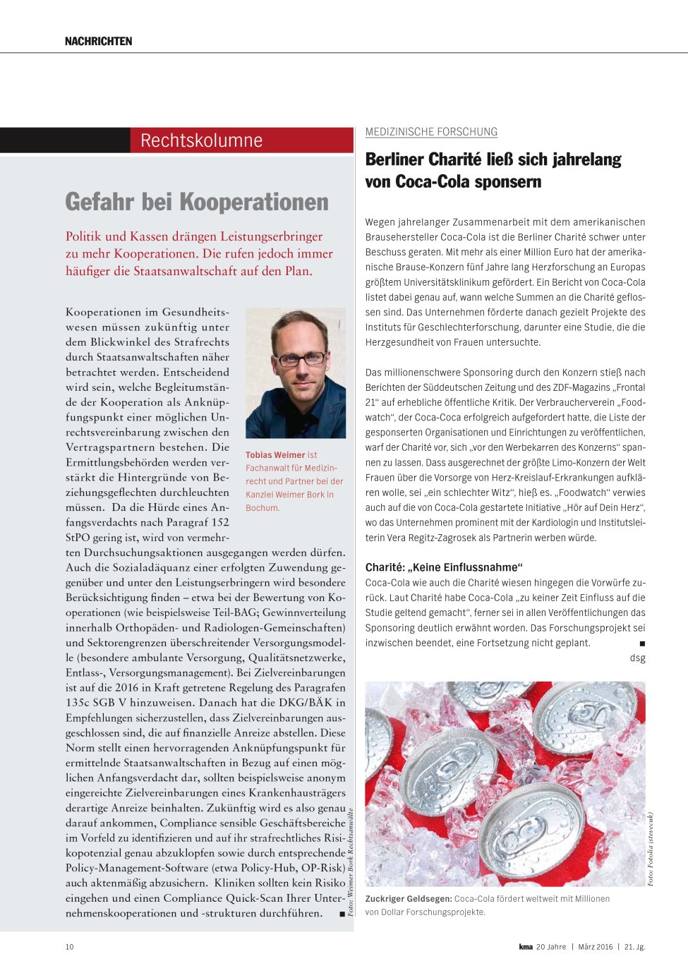 Vorschauseite 1: Gefahr bei Kooperationen