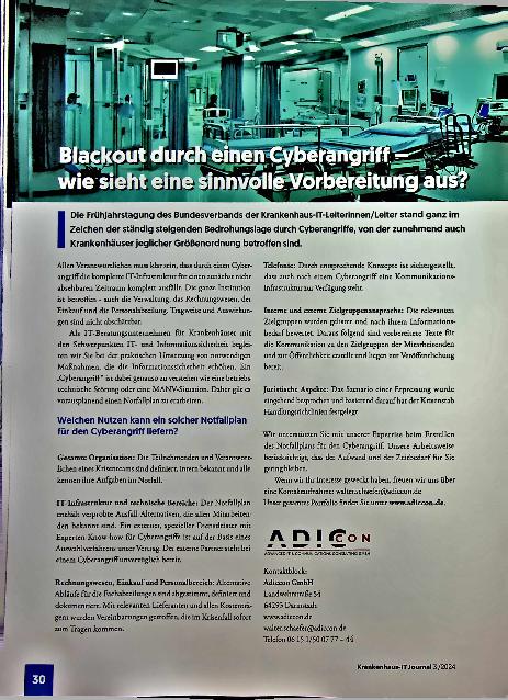 Vorschauseite 1: Blackout durch einen Cyberangriff - wie sieht eine sinnvolle Vorbereitung aus?