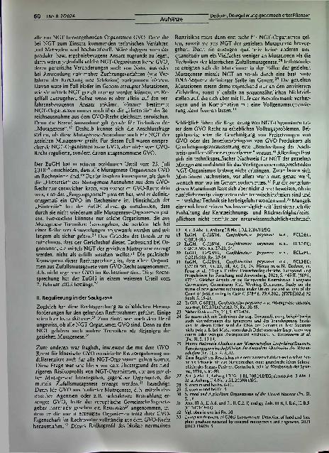 Vorschauseite 2: Deregulierung genomeditierter Pflanzen auf Unionsebene - Aktueller Stand und Perspektiven -