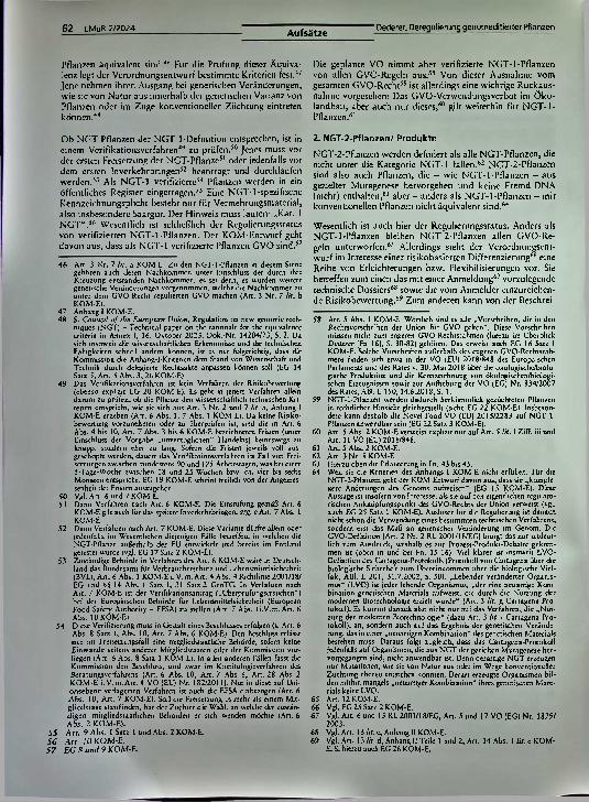 Vorschauseite 4: Deregulierung genomeditierter Pflanzen auf Unionsebene - Aktueller Stand und Perspektiven -