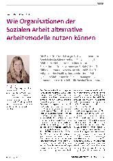 Vorschauseite 1: Wie Organisationen der Sozialen Arbeit alternative Arbeitsmodelle nutzen können