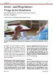 Vorschauseite 1: Altersund Pflegeheime: Triage in der Pandemie. Was bedeutet es und wie könnte man damit besser umgehen?