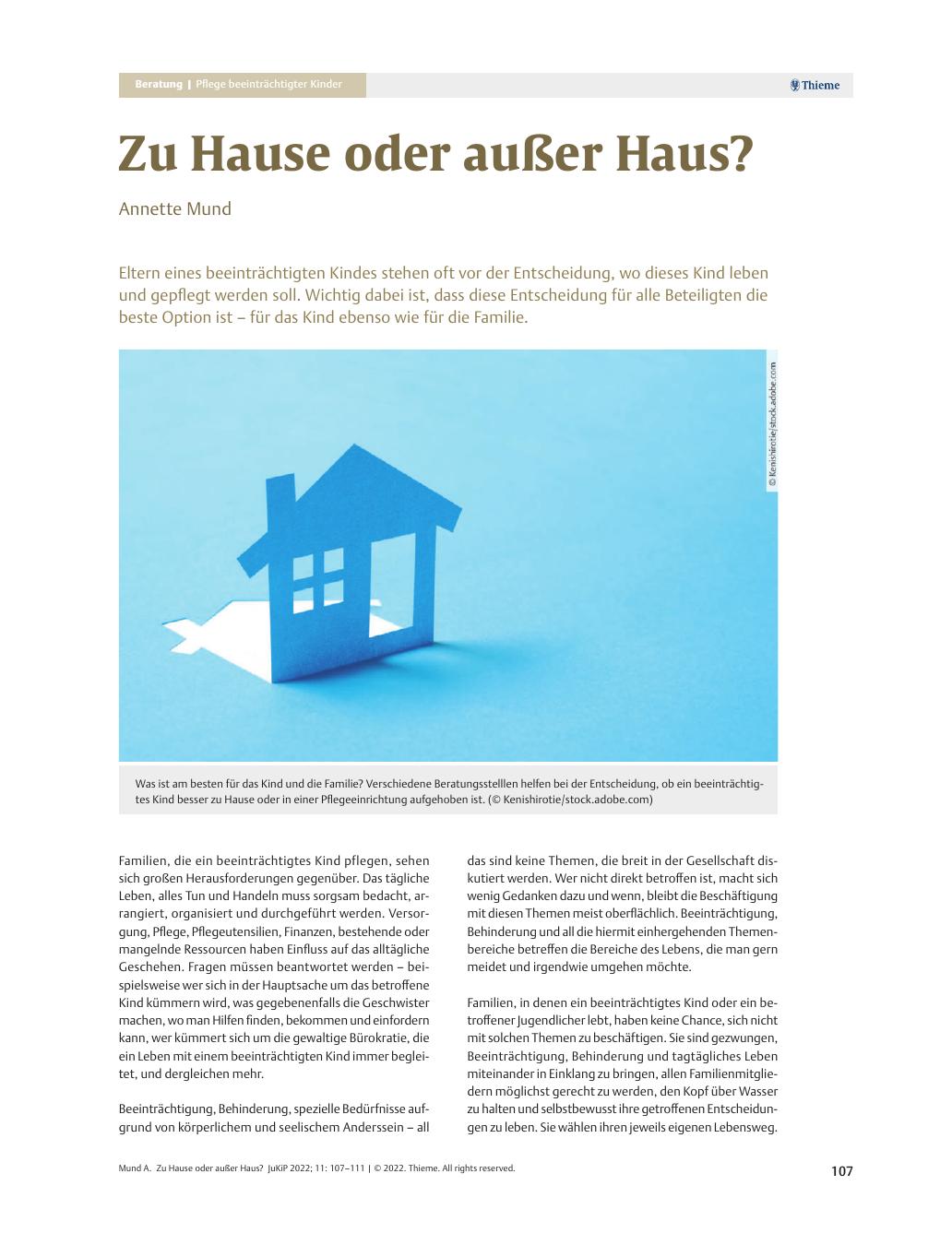 Vorschauseite 1: Zu Hause oder außer Haus?