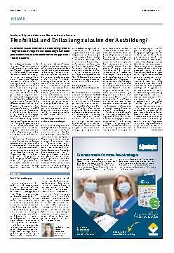 Vorschauseite 1: Flexibilität und Entlastung zulasten der Ausbildung?