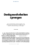 Vorschauseite 1: Denkgewohnheiten sprengen