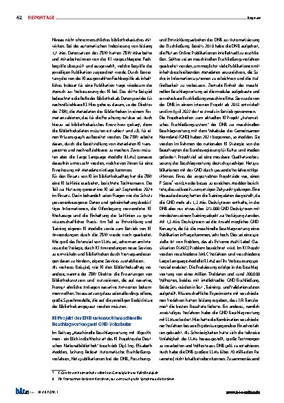 Vorschauseite 3: Technologischer Fortschritt braucht Bibliotheken Bericht vom virtuellen Bibliotheksleitungstag 2024, 27. und 28. November 2024