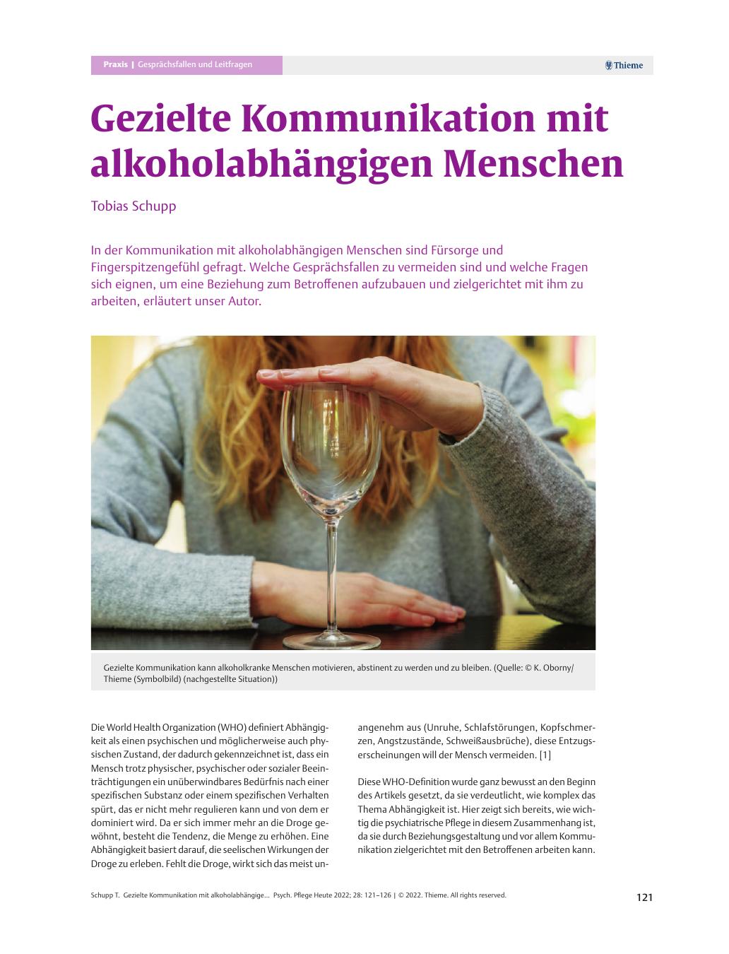 Vorschauseite 1: Gezielte Kommunikation mit alkoholabhängigen Menschen