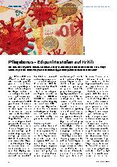 Vorschauseite 1: Pflegebonus – Eckpunkte stoßen auf Kritik